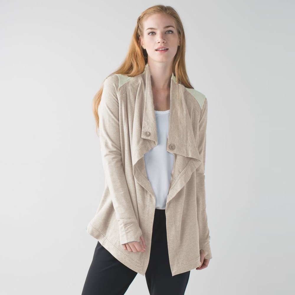 Lululemon Coast Wrap Sweater Beige Size 4